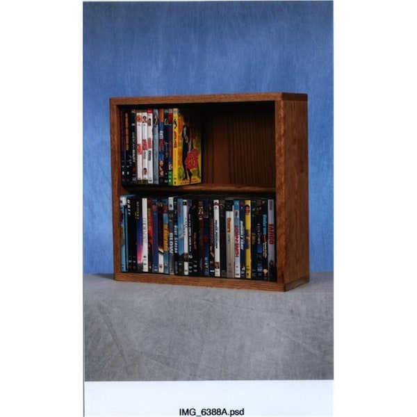 Wood Shed Solid Oak 2 Row Dowel DVD Cabinet Tower 215-18 - main